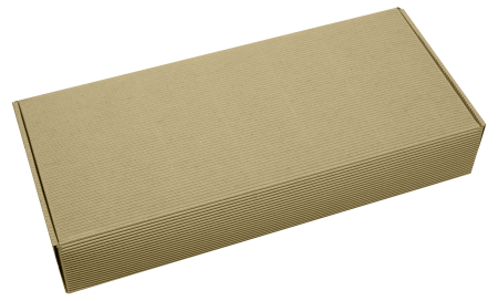 Прямоугольная подарочная коробка из рельефного картона 200х455х80 мм