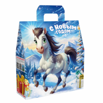 Упаковка новогодняя "Мираж и Сказка" 550 гр 17,5х6х19,5см