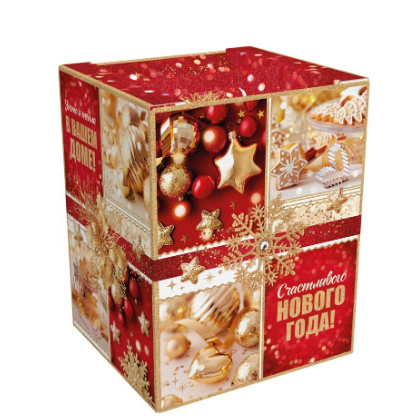 Упаковка новогодняя "Шанталь" 2000 гр 17,5х15,8х22см