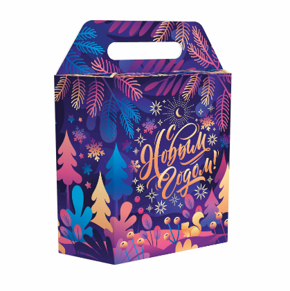 Упаковка новогодняя "Шервуд" 500 гр 18х10х16,2см