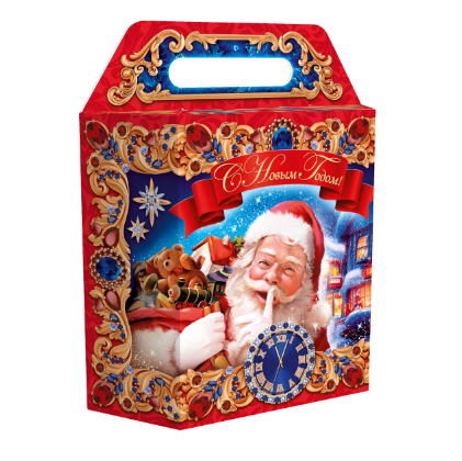 Упаковка новогодняя "Чудесница" 500 гр 18х10х16,2см