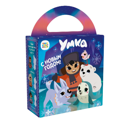 Упаковка новогодняя "Умка" 800 гр 17х6,7х17,3см