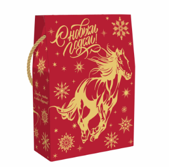 Упаковка новогодняя "Искра" 800 гр 17х7,5х24,5см