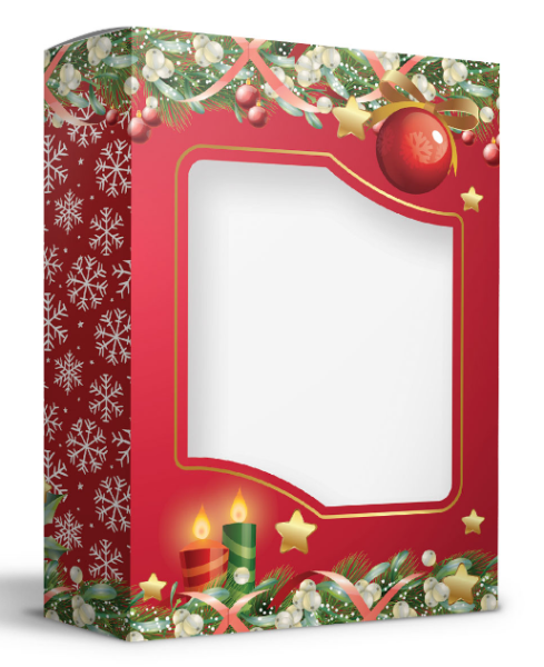 Упаковка с окошком "Зимний праздник" 180х50х255 мм