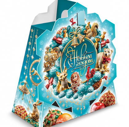 Упаковка новогодняя "МалаХит" 17х8,5х19,3см