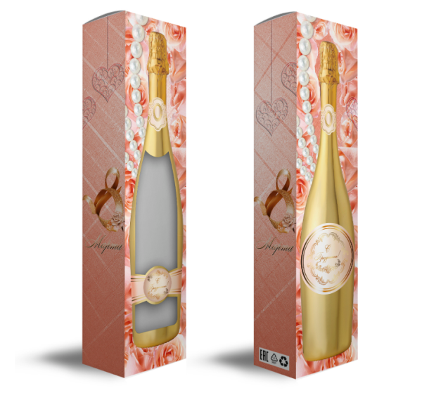 Упаковка с окошком «Розовая сказка» 75х45х275 мм