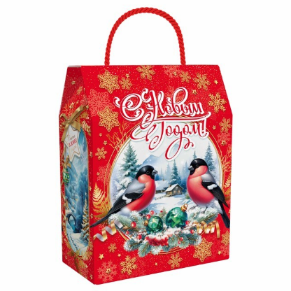 Упаковка новогодняя "Снегири" 16х8х20см