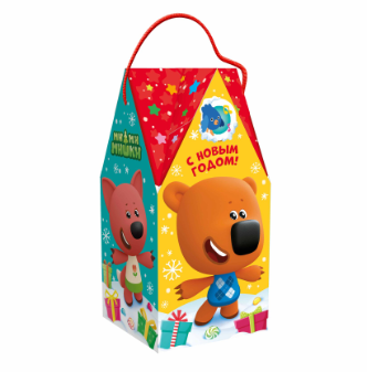 Упаковка новогодняя "Ми-ми-мишки" 500 гр 10,5х10,5х21,5см