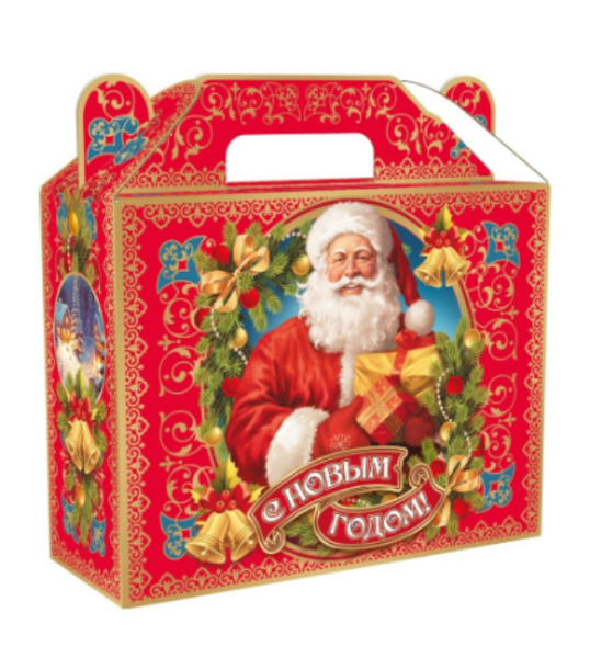 Упаковка новогодняя "Холидей" 1200 гр 23х8,5х23 см