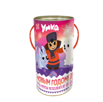 Туба новогодняя " Умка" 1000 гр 12х12х22см