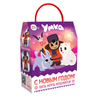 Упаковка новогодняя "Умка" 800 гр 16х8х20см