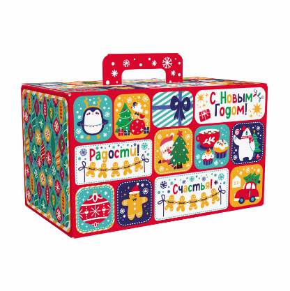 Упаковка новогодняя "БумБокс" 1000 гр 21х12х13хсм