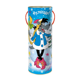 Туба новогодняя "Ну, погоди" 1500 гр 12х12х34,5см