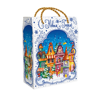 Упаковка новогодняя "Мечты сбываются" 7000 гр 30х15х38см 