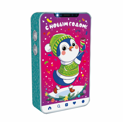 Упаковка новогодняя "Пинки-Винки" 500 гр 13х4,5х21,5см