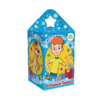 Упаковка новогодняя "Простоквашино" 900 гр 11х11х17,2см
