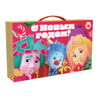 Упаковка новогодняя "Фиксики" 750 гр 25х5х15см