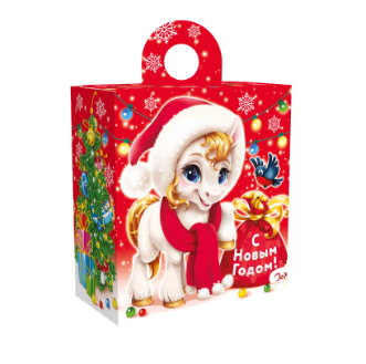 Упаковка новогодняя "Снежок" 300 гр 11х6х12,5см