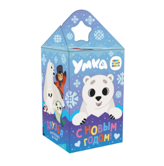 Упаковка новогодняя "Умка" 900 гр 11х11х17,2см