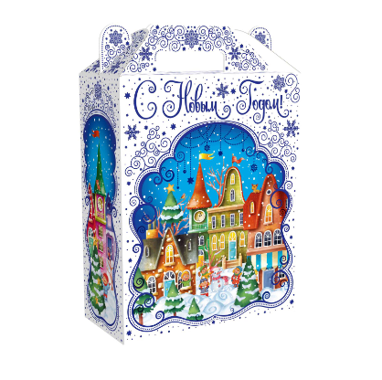 Упаковка новогодняя "Мечты сбываются" 17х8х25,5см