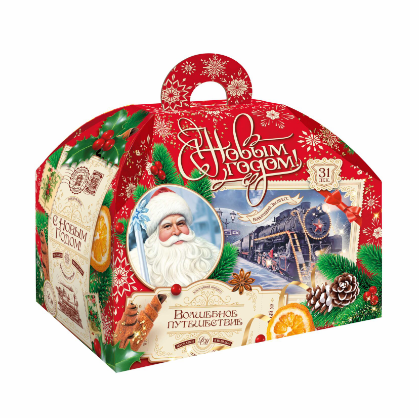 Упаковка новогодняя "Волшебный Экспресс" 19,5х13,3х14,5см