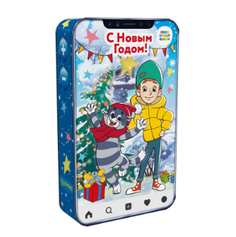 Упаковка новогодняя "Простоквашино" 500 гр 13х4,5х21,5см