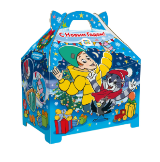 Упаковка новогодняя "Простоквашино" 1200 гр 18,7х12,5х21,6см