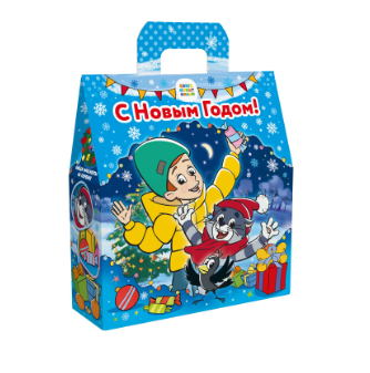 Упаковка новогодняя "Простоквашино" 550 гр 17,5х6х19,5см