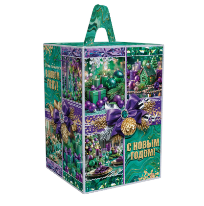 Упаковка новогодняя "Империя" 2500 гр 16х16х24,5см