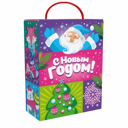 Упаковка новогодняя "Ёлка-Пати" 1000 16,5х7,5х21см