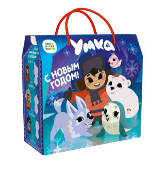 Упаковка новогодняя "Умка!" 1500 гр 23х10х22см