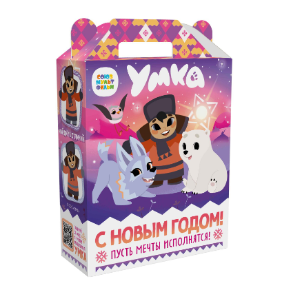 Упаковка новогодняя "Умка" 900 гр 17х7х25,5см