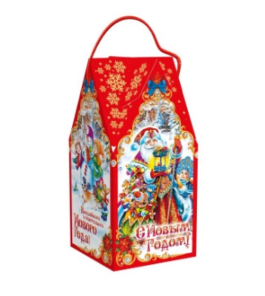 Упаковка новогодняя "Ярмарка" 500 гр 10,5х10,5х21,5см