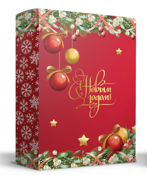 Упаковка с окошком "Зимний праздник" 180х50х255 мм