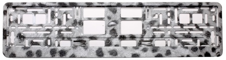 Рамка для номера с декоративной иммерсионной печатью черная (Пантера)