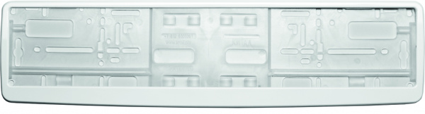 Рамка для номера белая в упаковке