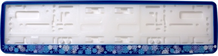 Рамка для номера синяя (Зима 2)