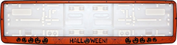 Рамка для номера автомобиля черная "Halloween"