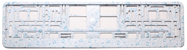 Рамка для номера с декоративной иммерсионной печатью голубая "Пузыри" Рамка для номера с декоративной иммерсионной печатью голубая "Пузыри"