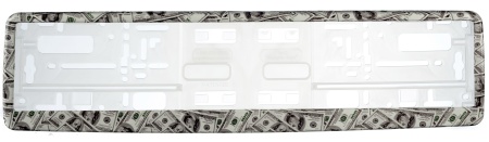 Рамка для номера иммерсионная VIP (Доллары)