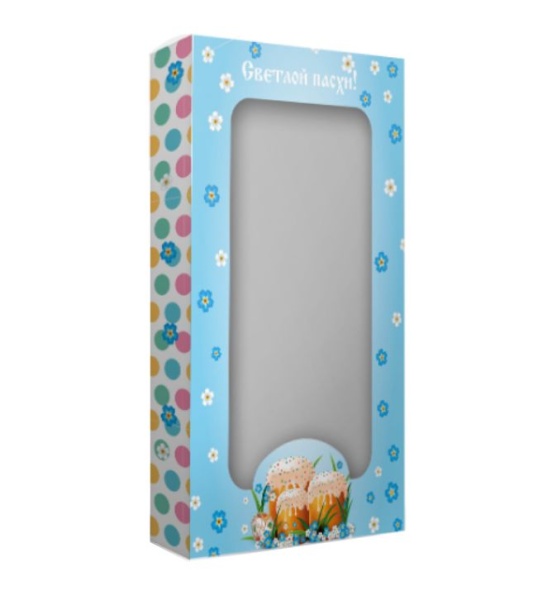 Упаковка с окошком «Пасхальная голубая» 120х20х190 мм