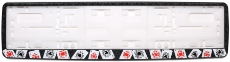 Рамка для номера черная (Игральные карты)4