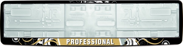 Рамка для номера автомобиля черная "Professional"
