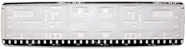 Рамка для номера автомобиля белая 35 мм