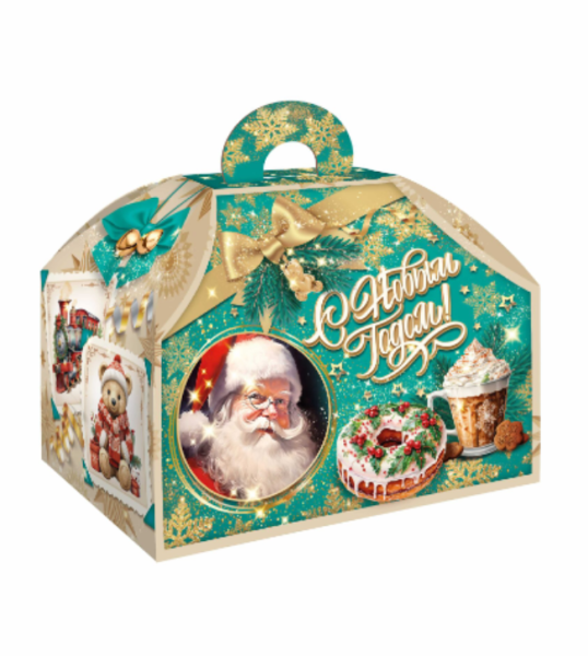 Упаковка новогодняя "Вкус Детства" 1000 гр 19,5х13,3х14,5см