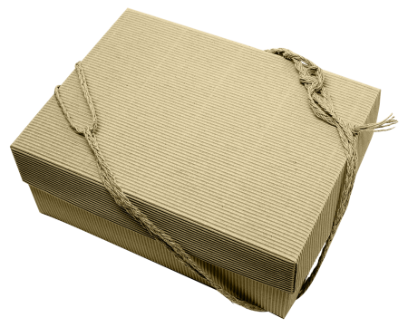 Прямоугольная подарочная коробка из рельефного картона 300х220х120 мм
