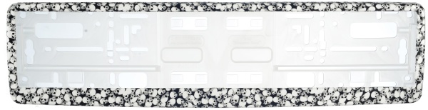 Рамка для номера иммерсионная VIP "Черепа"