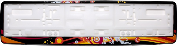 Рамка для номера автомобиля черная "Космос" Рамка для номера автомобиля черная "Космос"