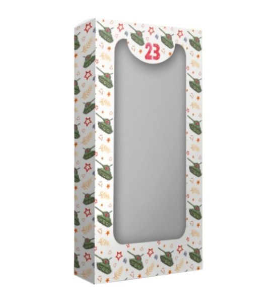 Упаковка с окошком «23 февраля» 120х20х190 мм