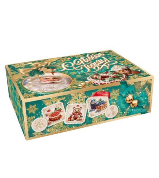 Упаковка новогодняя "Вкус Детства" 1200 гр 26,5х20х8,3 см